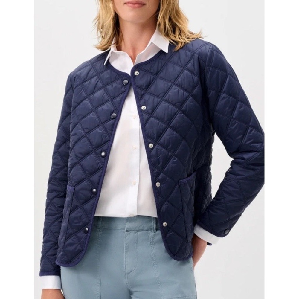 NWT JOHNNIE-O $178 NAVY BLUE SANDY QUILTED JACKET COAT JWJK100070 SZ S